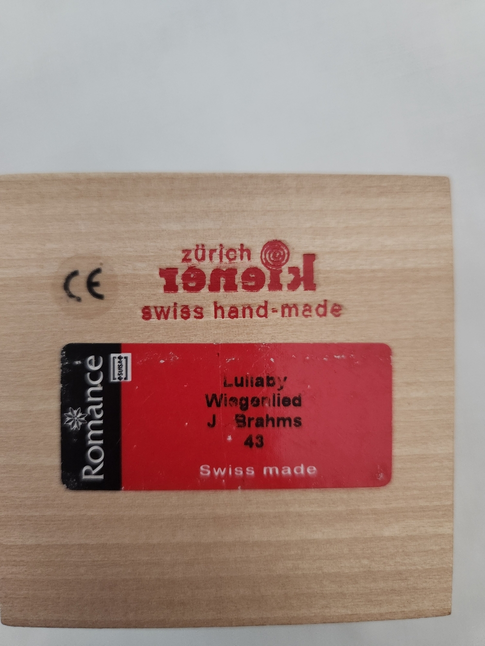 Wooden Music Box - Zurich Swiss -plays Brahms Lullaby - Picture 3 of 8